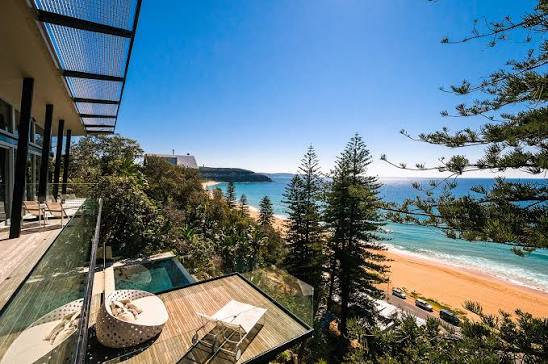 Luxury home overlooking the beach on Sydney’s Northern Beaches, representing professional house cleaning services by No Sweat Cleaning.